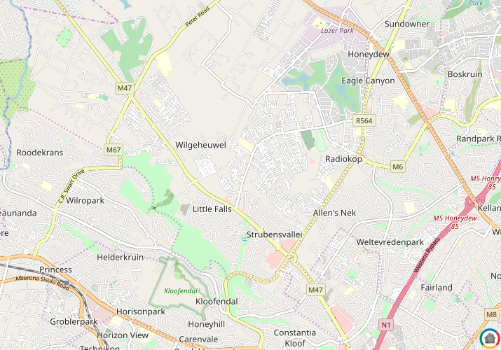 Map location of Wilgeheuwel 